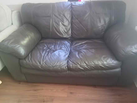 Photo of free Italian Brown Leather 2 Seater Sofa (Girlington BD8) #1