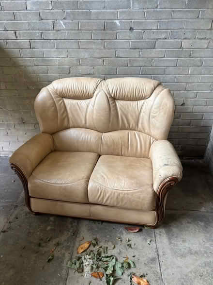 Photo of free Small 2 seater leather sofa (Paisley PA1) #1