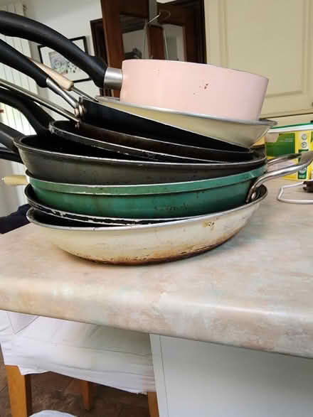 Photo of free 8 frying pans, 1 pan (WF4 Horbury) #1