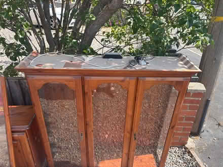 Photo of free Wood and glass cabinet (Gloucester GL4) #2