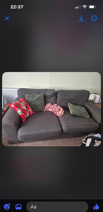 Photo of free Three seater and two seater sofa (Peterborough orton PE7) #2