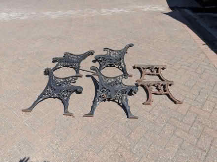 Photo of free Cast Iron Garden Benches and Table (Pilgrims Hatch, CM15) #1