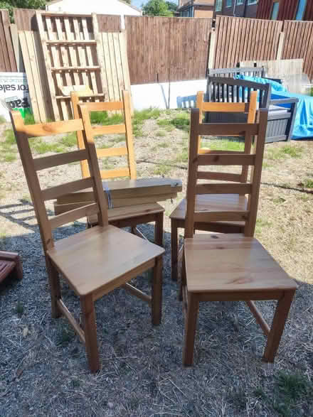 Photo of free Dismantled dinner table and chairs (Derby) #2