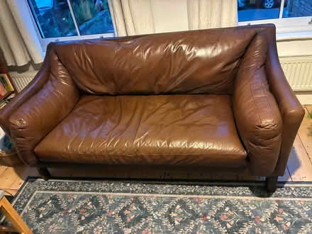 Photo of free Brown faux leather sofa (Stroud GL5) #1