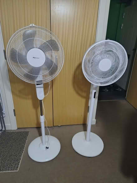 Photo of free 2 large standing fans (Gorgie EH11) #1