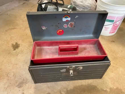 Photo of free Metal tool box w inside shelf (DC side of Warrenton) #1