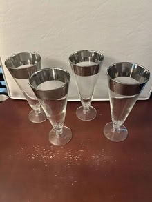 Photo of free Tall Silver Rimmed Drinking Glasses (20874) #photos #2