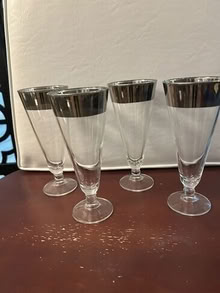Photo of free Tall Silver Rimmed Drinking Glasses (20874) #photos #1
