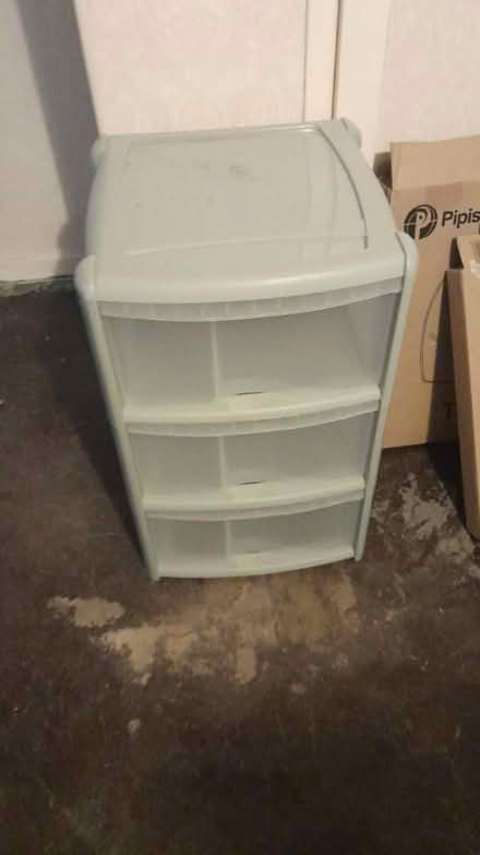 Photo of free Grey drawer storage unit (Brockworth) #1