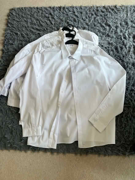 Photo of free 6 white school shirts 15-16 & 16-17 years (Roundwood AL5) #1