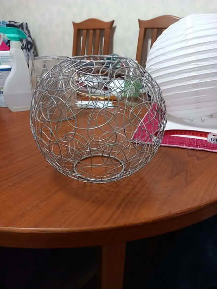 Photo of free Metal Wire Ball lamp shade (South Bermondsey SE16) #1