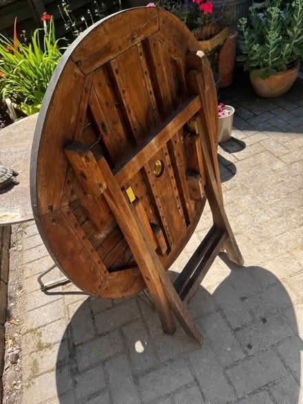 Photo of free Teak garden table and 2-4 chairs (Clevedon BS21) #2
