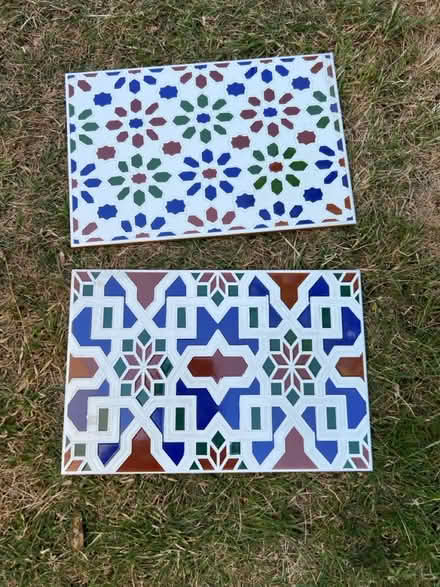 Photo of free 2 x Patterned tiles (SM4, Morden) #1