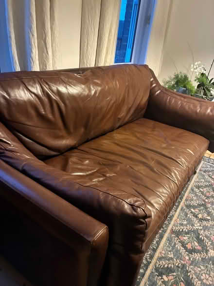 Photo of free Brown faux leather sofa (Stroud GL5) #2