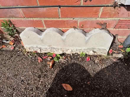 Photo of free Scalloped concrete garden edging stones (Prime Ministers MK41) #1