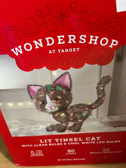 Photo of free Christmas lit tinsel cat - 21 1/2” (L5L 5P5) #1