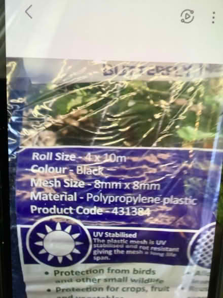 Photo of free Butterfly netting (B61 Bournheath) #2