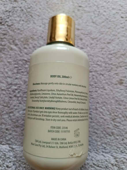Photo of free Body oil and lotion. 2 bottles (Minchery Farm OX4) #2