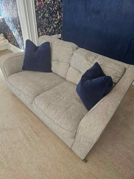 Photo of free 3 Seater+2 Seater Fabric Grey Sofa (Old Colwyn LL29) #2