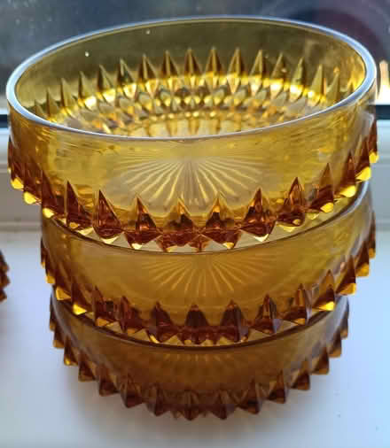 Photo of free vintage 60s/70s pressed amber glass (Westminster Drive PO21) #3