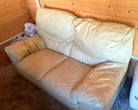 Photo of free Leather Sofa Cream (Woodley RG6) #2