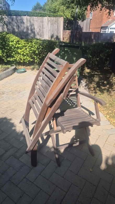 Photo of free Wooden outdoor table & 2 chair (Hertsmere WD6) #3