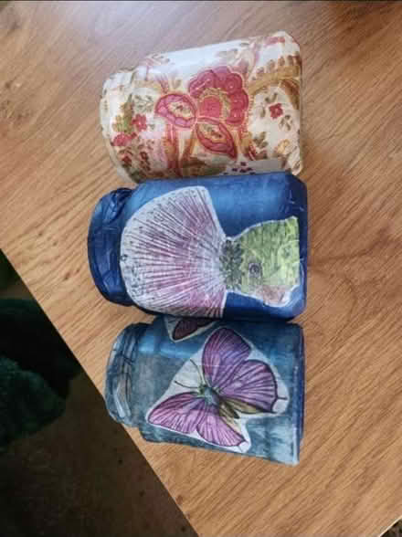 Photo of free 3x decoupage jars (Filton Park BS7) #1