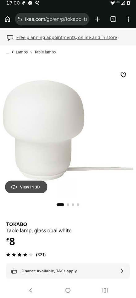 Photo of free IKEA tokabo lamp (Blackheath SE3) #2