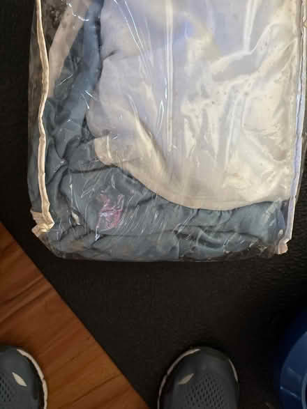 Photo of free Light blue king bed skirt (South acton) #1