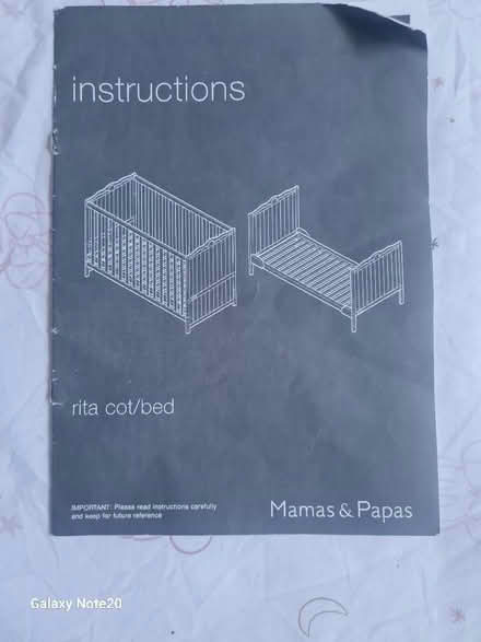 Photo of free Mamas & Papas Rita cot/bed (Norcot RG30) #1