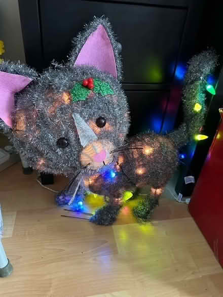 Photo of free Christmas lit tinsel cat - 21 1/2” (L5L 5P5) #2
