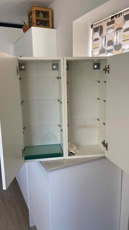 Photo of free White ikea bathroom cabinet (Forest Green GL6) #2