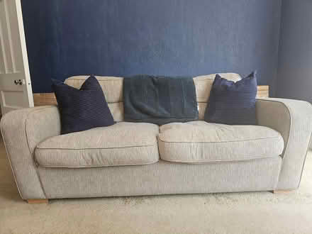 Photo of free 3 Seater+2 Seater Fabric Grey Sofa (Old Colwyn LL29) #4