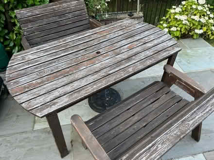 Photo of free garden table and 2 benches (Parkhead S11) #2