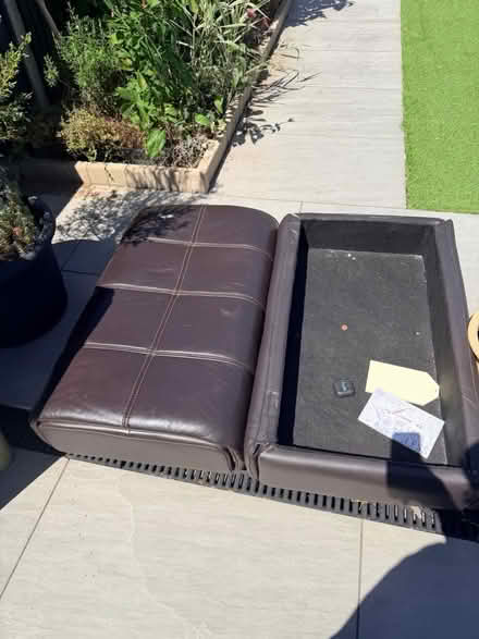 Photo of free Leather footstool (Far Bletchley MK3) #4