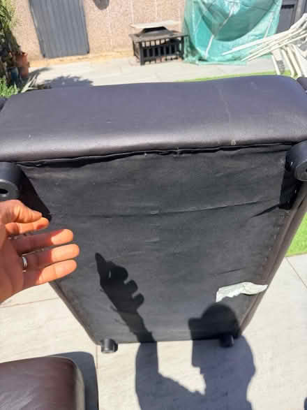 Photo of free Leather footstool (Far Bletchley MK3) #2