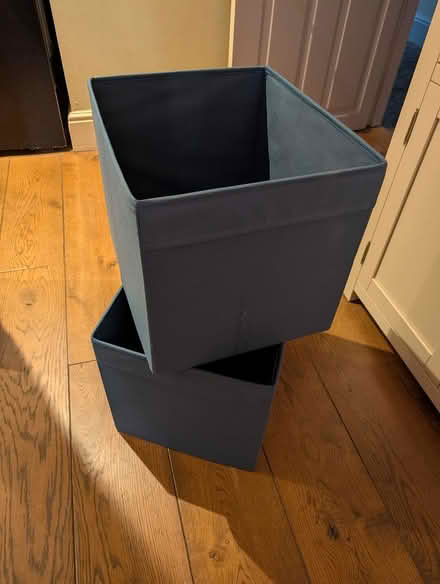 Photo of free Two teal colour IKEA storage cubes (Woodgreen, SP6) #1
