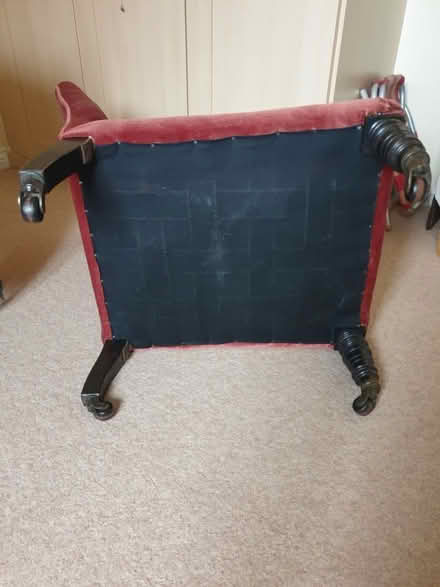 Photo of free Easy chair (low & old) and cushion (Trowbridge BA14) #4