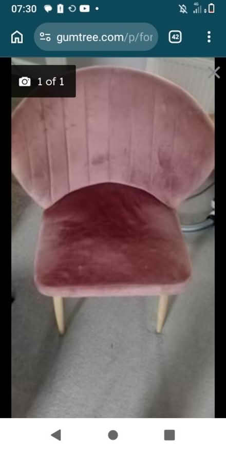 Photo of free Velvet chair (CT19) #1