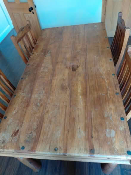 Photo of free Solid oak table and 4 chairs (Darnall S9) #2