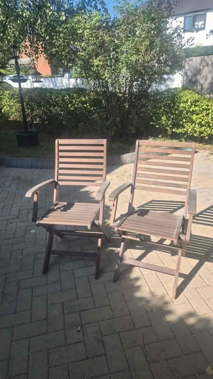 Photo of free Wooden outdoor table & 2 chair (Hertsmere WD6) #2