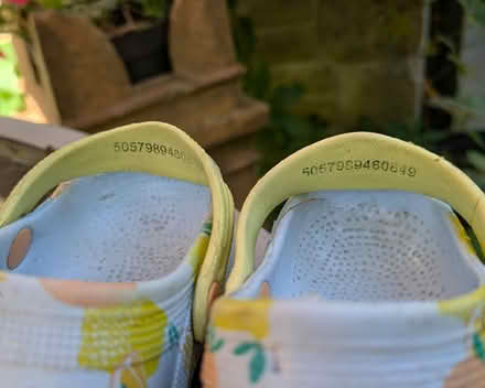 Photo of free Child’s Flower Patterned Garden Mules (Size 12-13) (Hall i' th' Wood BL2) #4