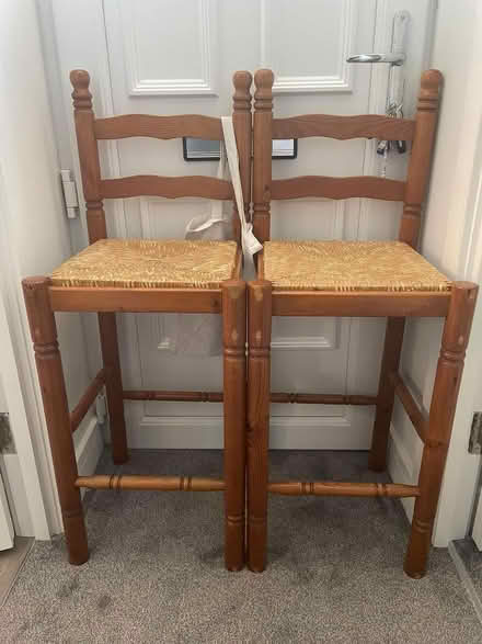 Photo of free 2x wooden stools (Barnsley S70) #1