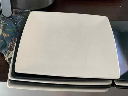 Photo of free Large square dinner plates x8 (Addlestone KT15) #3
