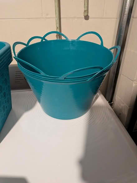 Photo of free 24 teal bins from Dollar Tree (Plainfield, IL) #3