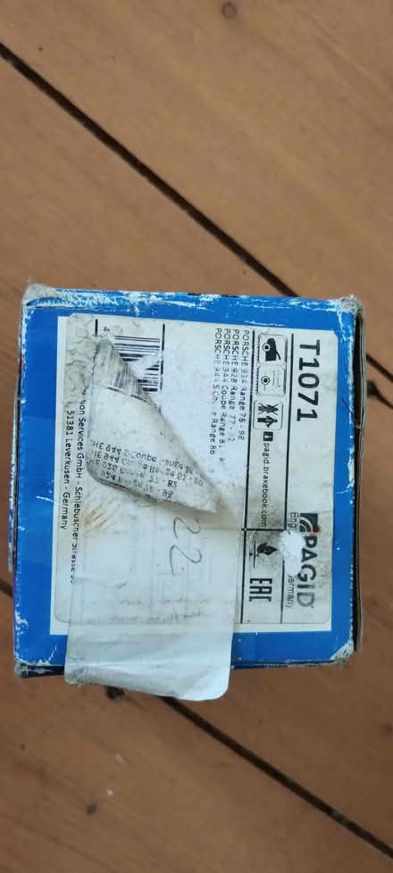 Photo of free Pagid brake pads Porsche 924 944 928 (Yateley GU46) #1