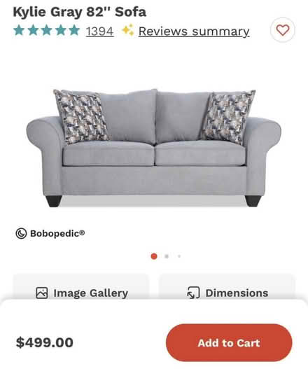 Photo of free gray 82” couch loveseat (downtown newhaven (state/court) #1