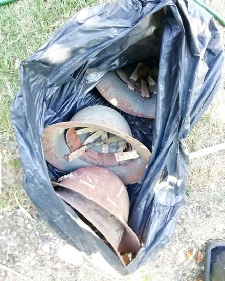 Photo of free 4 rusty tin helmets. (Brookvale RG21) #1