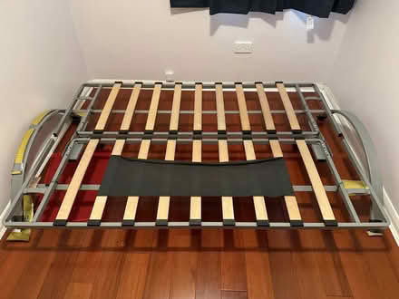 Photo of free Metal Frame Sofa that lies down in a Double Bed and Mattress (Richmond TW10) #2