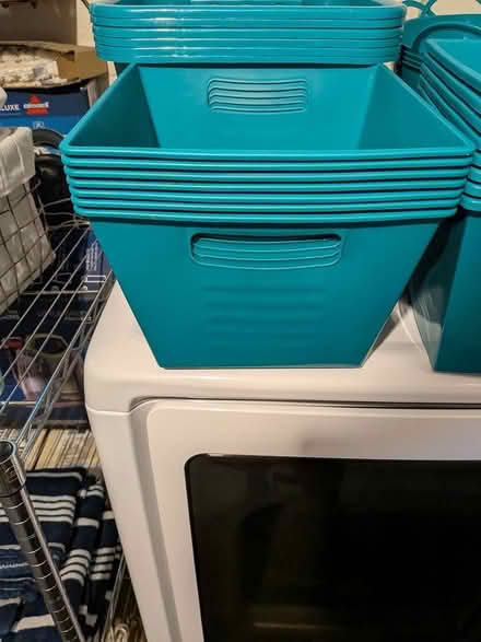 Photo of free 24 teal bins from Dollar Tree (Plainfield, IL) #2